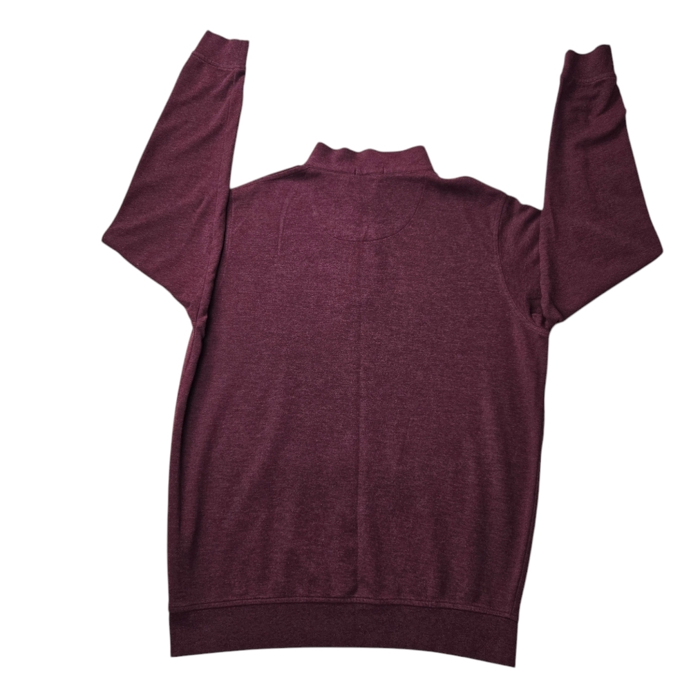 Peter Millar Crown Comfort Interlock 1/4 Zip Pullover Sweater Burgundy Red Large - Picture 5 of 16